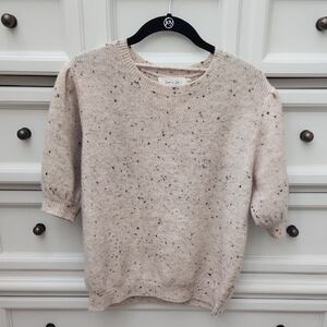 Leia n Co Women's Speckled Light Tan Sweater L